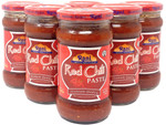 Rani Red Chilli Cooking Paste 10.58oz (300g) Glass Jar, Pack of 5+1 FREE ~ Vegan | Gluten Free | NON-GMO | No Colors | Indian Origin