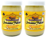 Rani Sesame Tahini (Sesame Butter) 16oz (1lb) 454g, Pack of 2, Glass Jar, Vegan, No added sugar, No Sodium ~ Gluten Free | NON-GMO | No Colors | USA Made