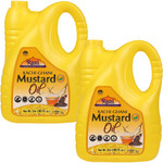 Rani Mustard Oil (Kachi Ghani) 169 Ounce (5 Liter) Pack of 2, NON-GMO | Gluten Friendly | Kosher | Vegan | 100% Natural