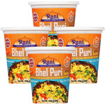 Rani Bhel Puri Cup (Spicy & Crunchy Indian Snack w/ mouth watering Indian Chutneys) 3.5oz (100g), Pack of 4 ~ Ready to Eat | Vegan | NON-GMO | Indian Origin 