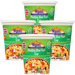 Rani Pudina Bhel Puri Cup (Spicy & Crunchy Indian Snack w/ mouth watering Indian Chutneys) 3.5oz (100g), Pack of 4 ~ Ready to Eat | Vegan | NON-GMO | Indian Origin 