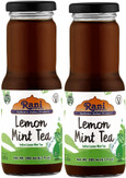 Rani Lemon Mint Tea 6.7 fl oz (200 ml) Glass Bottle, Pack of 2 ~ Indian Fruit Beverage | Vegan | Gluten Free | NON-GMO | Indian Origin
