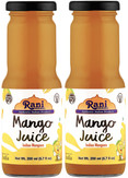 Rani Mango Juice 6.7 fl oz (200 ml) Glass Bottle, Pack of 2 ~ Indian Fruit Beverage | Vegan | Gluten Free | NON-GMO | Indian Origin