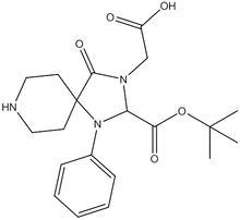 Boc-3-carboxymethyl-1-phenyl-1,3,8-triazaspiro[4.5]decan-4-one