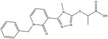 2-{[5-(1-benzyl-2-oxo-1,2-dihydro-3-pyridinyl)-4-methyl-4H-1,2,4-triazol-3-yl]sulfanyl}acetic acid 500 mg
