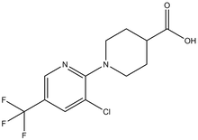 1-[3-chloro-5-(trifluoromethyl)-2-pyridinyl]-4-piperidinecarboxylic acid 500 mg
