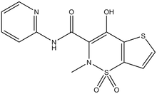 4-Hydroxy-2-methyl-N-2-pyridinyl-2H-thieno(2,3-e)-1,2-thiazine-3-carboxamide 1,1-dioxide