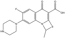 6-Fluoro-1-methyl-4-oxo-7-(1-piperazinyl)-4H-(1,3)thiazeto(3,2-a)quinoline-3-carboxylic acid 100mg
