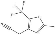 5-Methyl-2-(trifluoromethyl)furo-3-ylacetonitrile 250mg