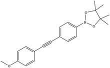 2-[4-(4-Methoxy-phenylethynyl)-phenyl]-4,4,5,5-tetramethyl-[1,3,2]dioxaborolane 1g