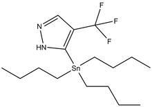 4-(Trifluoromethyl)-5-(tributylstannyl)pyrazole 500mg