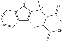 2-Acetyl-1,1-dimethyl-2,3,4,9-tetrahydro-1H-beta-carboline-3-carboxylic acid 