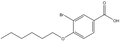 3-Bromo-4-(hexyloxy)benzoic acid 500mg