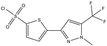 2-[1-Methyl-5-(trifluoromethyl)pyrazol-3-yl]-thiophene-5-sulfonyl chloride 250mg