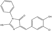 (5E)-5-(3-Chloro-4-hydroxybenzylidene)-2-mercapto-3-phenyl-3,5-dihydro-4H-imidazol-4-one 500mg