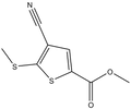 4-Cyano-5-methylsulfanylthiophene-2-carboxylic acid methyl ester 250mg