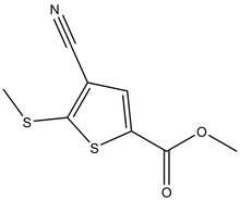 4-Cyano-5-methylsulfanylthiophene-2-carboxylic acid methyl ester 250mg