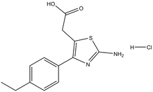 [2-Amino-4-(4-ethyl-phenyl)-thiazol-5-yl]-acetic acid hydrochloride 500mg