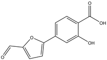 4-(5-Formyl-furan-2-yl)-2-hydroxy-benzoic acid, 500mg