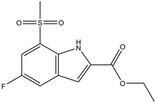Ethyl 5-fluoro-7-(methylsulfonyl)-1H-indole-2-carboxylate 500mg