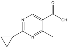 2-Cyclopropyl-4-methyl-pyrimidine-5-carboxylic acid 500mg