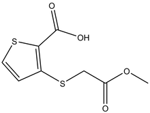 3-[(2-Methoxy-2-oxoethyl)sulfanyl]-2-thiophenecarboxylic acid 500mg