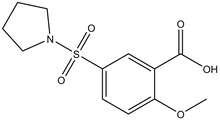 2-Methoxy-5-(pyrrolidine-1-sulfonyl)-benzoic acid, 500mg
