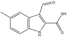 3-Formyl-5-methyl-1H-indole-2-carboxylic acid, 500mg