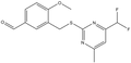 3-({[4-(Difluoromethyl)-6-methylpyrimidin-2-yl]-thio}methyl)-4-methoxybenzaldehyde 500mg