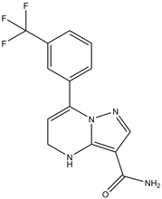 4,5-Dihydro-7-[3-(trifluoromethyl)phenyl]-pyrazolo-[1,5-a]pyrimidine-3-carboxamide 250mg