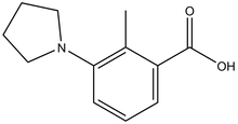 2-Methyl-3-pyrrolidin-1-yl-benzoic acid, 500mg