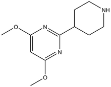 4,6-Dimethoxy-2-(piperidin-4-yl)pyrimidine 500mg