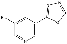 3-Bromo-5-(1,3,4-oxadiazol-2-yl)pyridine, 500mg