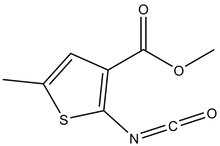 Methyl 2-isocyanato-5-methylthiophene-3-carboxylate 500mg