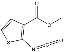 Methyl 2-isocyanatothiophene-3-carboxylate, 500mg