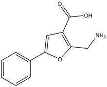 2-Aminomethyl-5-phenyl-furan-3-carboxylic acid 500mg