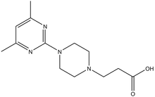 3-[4-(4,6-Dimethyl-pyrimidin-2-yl)-piperazin-1-yl]-propionic acid 500mg