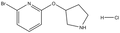 6-Bromo-2-pyridinyl 3-pyrrolidinyl ether hydrochloride 500mg