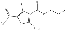 Propyl 2-amino-5-(aminocarbonyl)-4-methylthiophene-3-carboxylate 500mg