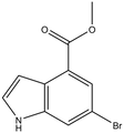 Methyl 6-bromo-4-indolecarboxylate, 250mg