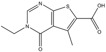 3-Ethyl-5-methyl-4-oxo-3,4-dihydro-thieno[2,3-d]-pyrimidine-6-carboxylic acid 500mg