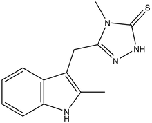 4-Methyl-5-(2-methyl-1H-indol-3-ylmethyl)-2,4-dihydro-[1,2,4]triazole-3-thione 500mg