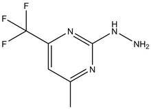2-Hydrazino-4-methyl-6-(trifluoromethyl)pyrimidine, 500mg