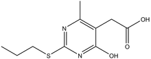 (4-Hydroxy-6-methyl-2-propylsulfanyl-pyrimidin-5-yl)-acetic acid 500mg