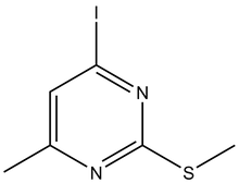 4-Iodo-6-methyl-2-methylthio-pyrimidine, 500mg