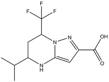 5-Isopropyl-7-trifluoromethyl-4,5,6,7-tetrahydro-pyrazolo[1,5-a]pyrimidine-2-carboxylic acid 500mg