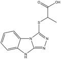 2-(9H-Benzo[4,5]imidazo[2,1-c][1,2,4]triazol-3-ylsulfanyl)-propionic acid 500mg