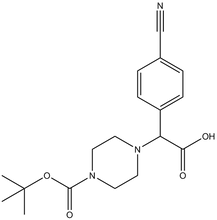 2-(4-Boc-piperazinyl)-2-(4-cyanophenyl)acetic acid 