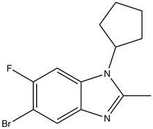 5-Bromo-1-cyclopentyl-6-fluoro-2-methylbenzimidazole 