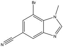 7-Bromo-1-methyl-1,3-benzodiazole-5-carbonitrile 